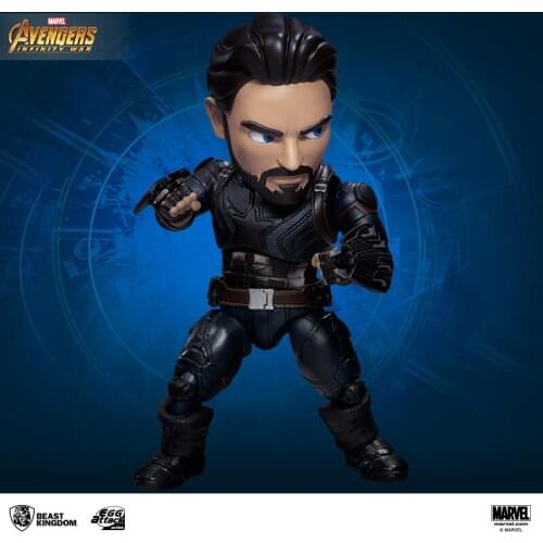 Beast kingdom Marvel Captain Americas beard Q version of the hand-made model Kits Toy Figures