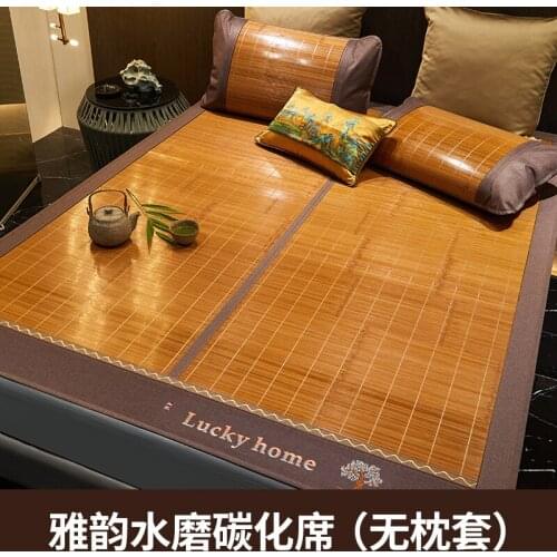 New Summer Bamboo mat double-sided folding household ice silk mat dormitory single spring summer autumn dual-purpose straw mat