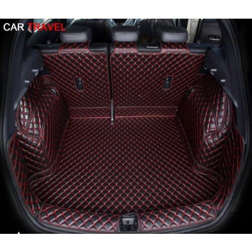 Good quality ! Full set car trunk mats for Nissan KICKS 2019 waterproof cargo liner mats boot carpets,Free shipping