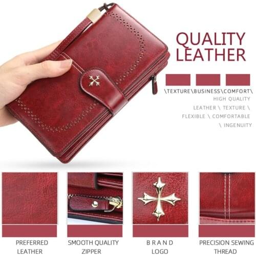 2021 Women Wallet Fashion Leather Long Top Quality Classic Card Holder Female Wallet Zipper Brand Wallet For Women