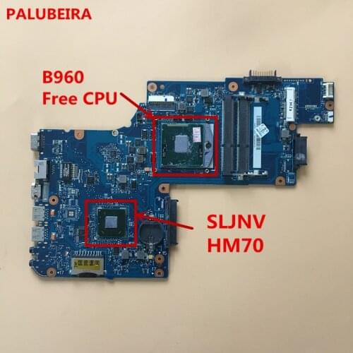 PALUBEIRA H000052730 Laptop Motherboard for Toshiba Satellite C850 C855 mainboard HM70+free cpu works 100% tested fully