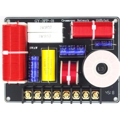Audio Labs Multi Speaker Hi-Fi Audio Frequency Divider 3 Way Crossover 450Hz/4700Hz Filters for DIY HiFi audio car speaker