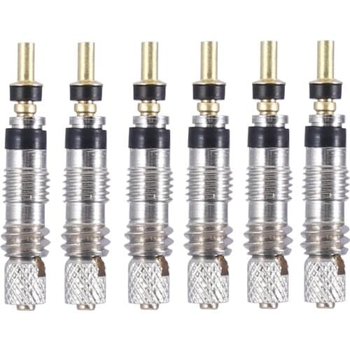 2/5/6pcs Air Valve Cores Set Removable Tire Valve Core Brass Alloy Mountain Bike Tire Tube Cores Portable Bicycle Repair Tools