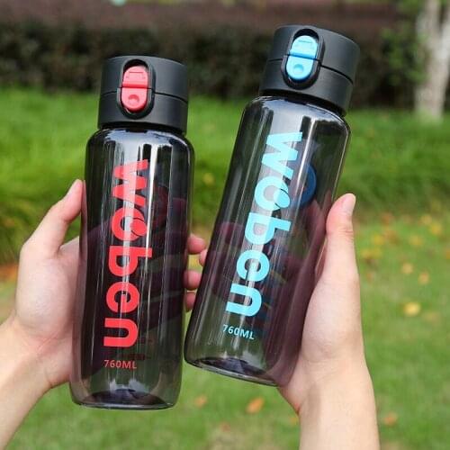 New 760ml 3 Color Solid Plastic Sports Water Bottle BPA Free Drinkware Climbing Outdoor Bike Shaker My Water Bottles
