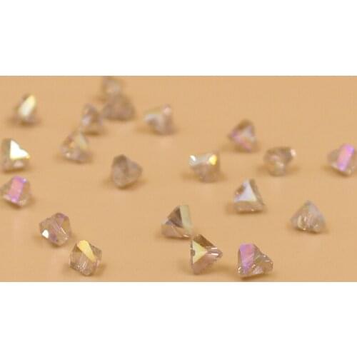 Wholesale 6mm 100pcs Triangle Austria Crystal Beads For Jewelry Making DIY Handmade Bracelet