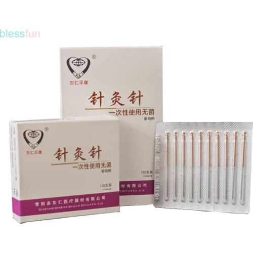 Wholesale all size Copper handle acupuncture needle without tube 500 pcs disposable acupuncture needle free shipping