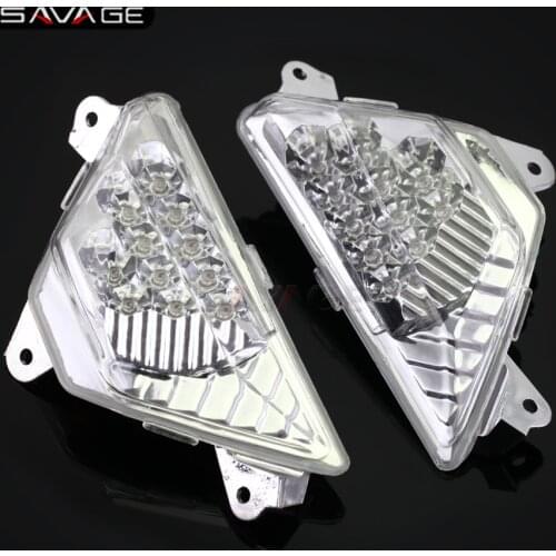 Front LED Turn Signal Indicator Light For KAWASAKI NINJA 250 300 400 650 1000 ZX-6R ZX6R Motorcycle Accessories Lamp Flashing