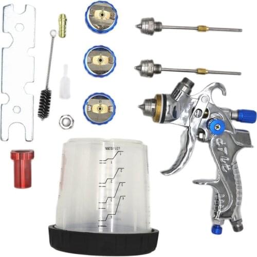 Spray Gun With Adapter And Pps Tank 1.4/1.7/2.0mm Nozzle HVLP Spray Gun Sprayer Paint Air Mini Spray Gun for Painting Cars