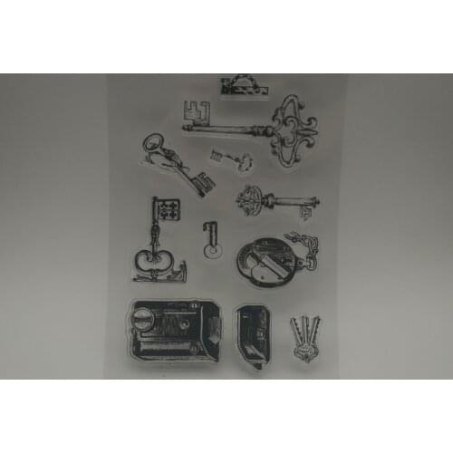 Key transparent Silicone stencil for DIY Scrapbooking photo album decorative sheets