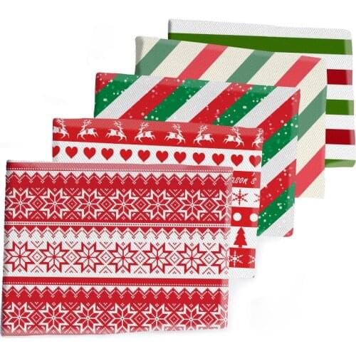 Christmas Tree Santa Claus Twill Polyester Fabric Printed Pattern for DIY Bedding Cloth Sewing Patchwork Quilting 50*145cm