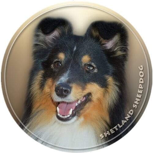 S40433# Various Sizes PVC Decal Cute Sheltie Dog V2 Car Sticker For Bumper Rear Window Laptop Refrigerator Toilet