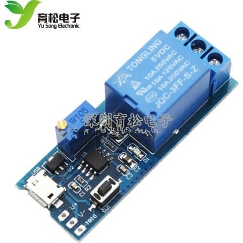 Wide voltage 5V-30V trigger delay relay module timer module delay turn-on delay switch