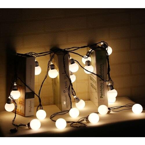 Dophee 20 bulb led festoon outdoor string light fairy waterproof globe bulb wedding party decor string lamp for Backyard Patio
