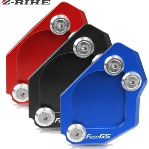 Motorcycle Side Stand Extension Pads Kickstand Protector Enlarger Support Plate For BMW F650GS F700GS F650 F700 GS 2008-2014