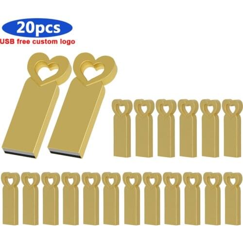 20pcs/lot free Customize logo usb flash drives pen drive Waterproof 128GB 64GB 32GB 16GB 8GB usb stick usb 2.0 memory