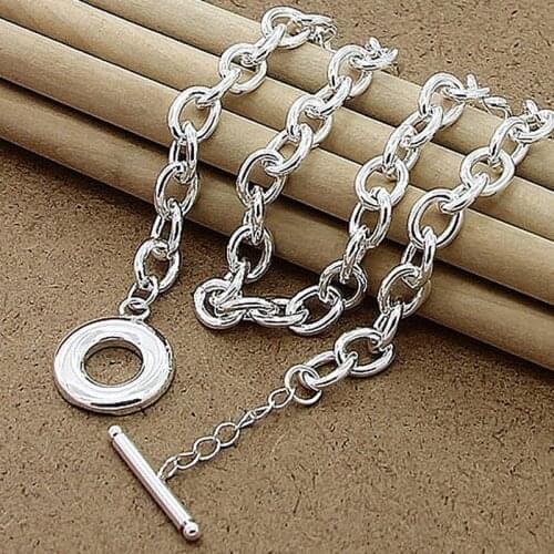 High Quality 925 Sterling Silver Chain Link Necklaces Women Men Luxury Silver Jewelry Free Shipping