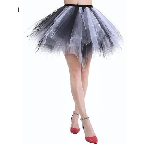 Womens Vintage 1950s Short Tulle Petticoat Ballet Bubble Tutu Skirt Rock N Roll Rockabilly Skirt Underskirt Tutu Slips