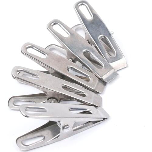 20pcs/lot Stainless Steel Washing Line Clothes Pegs Hang Pins Clips Windproof Clamps Garden Clamps Clothing Rails Clipping Tool