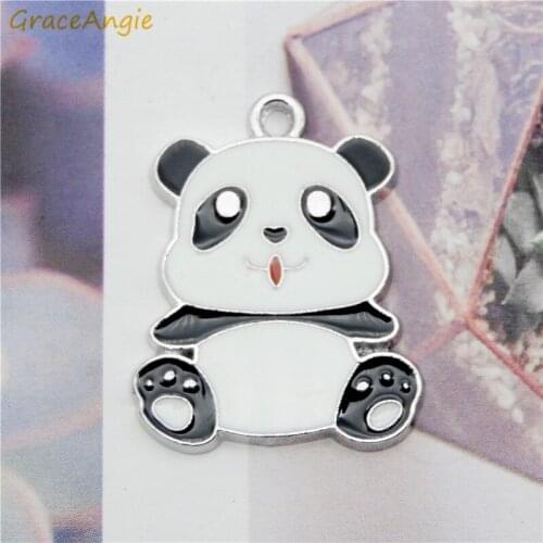 4pcs Cute Cartoon Bear charms Panda Drop Earrings Pendant Charms DIY Kawaii Necklace Bracelet Dangle Earring China Animals Gift