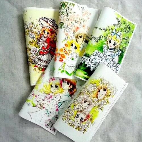 Positioning Cloth Making Purse Cartoon Patches Hand Dyed Fabric Handmade Cloth Dyeing DIY Patchwork 24x24cm 5pcs D40 Piece Warp