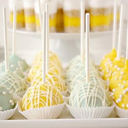 80/160 Pcs Plastic Lollipop Stick Safe White Cake Pop Sucker Sticks For Chocolate Sugar Candy Lollipop DIY Mold Bakeware Tool