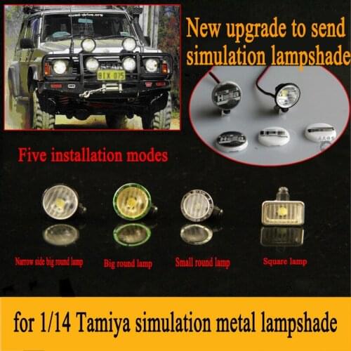 Lampshade Upgrade Metal Small Round Lamp Spotlight Simulation for 1/14 Tamiya RC Truck Car SCANIA VOLVO ACTROS AROCS MAN TGX Diy