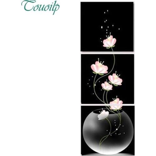 3pcs/set 5D DIY Diamond Painting abstract Flower,black and white,Full Square Diamond Embroidery,Cross Stitch painting Home Decor