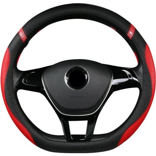 D Shape Car Steering Wheel Cover Wrap For Nissan Rogue Leaf Maxima X-TRAIL For VW Jetta Golf Polo D Type Non-slip Funda Volante