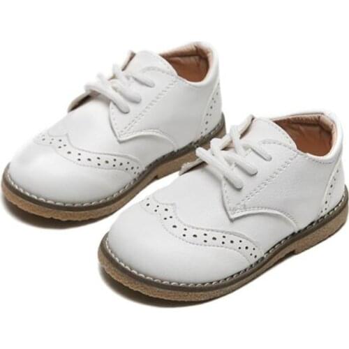 2020 High Quality Children Leather Shoes Boys Sneakers Breathable Baby girls Toddler Shoes Flat Lace Up Leisure Boys Sneaker