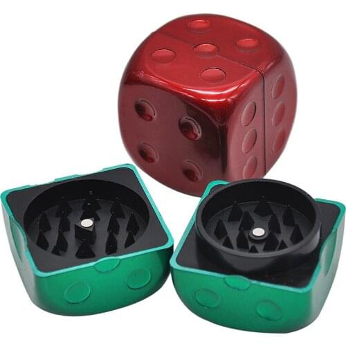 Smoke grinder dice plastic cigarette grinder sharp tooth cigarette grinder color dice shape