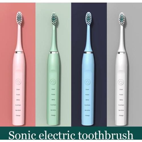 Sonic Electric Toothbrush Smart USB Rechargeable Electronic Tooth Brush Waterproof 8Replacement Brush Teeth Heads