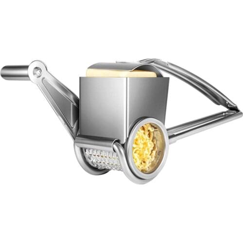 Rotary Cheese Grater-Stainless Steel Cheese Grater Shredder Cutter Grinder for Cheese Vegetable Nuts Chocolate and More