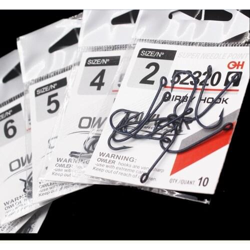 10pcs/lot blue Coating High Carbon Stainless Steel Barbed Carp Fishing Hooks Pack with Retail Original Box Fishing Hook Tackle