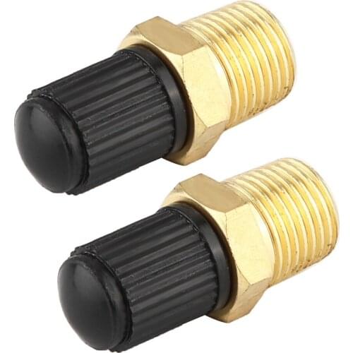 2pcs 1/8" NPT MPT Brass Air Compressor Tank Fill Valve Double Head