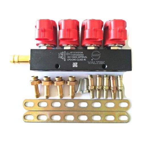 LPG/CNG Injection Rail for 3ohm 4 Cylinder for Multipoint Sequential Injection Systems Common Injector Rail and accessories