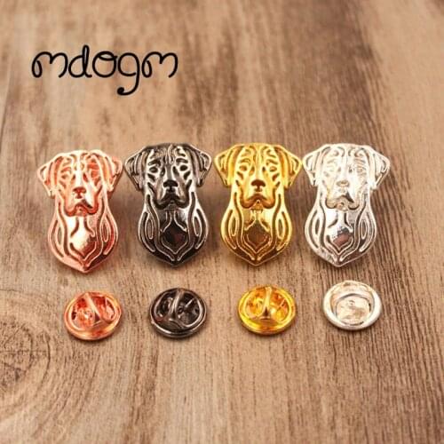 Mdogm Labrador Retriever Dog Animal Brooches And Pins Birthday Suit Cute Funny Metal Small Collar Badges For Male Men B144