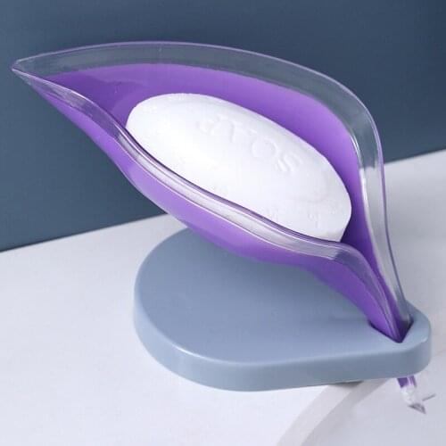 Leaf Shape Soap Box Bathroom Soap Holder Dish Storage Plate Tray Bathroom Soap Holder Case Bathroom Supplies Bathroom Gadgets