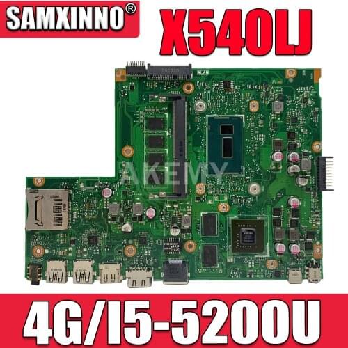 New 90NB0B10-R00050 X540LJ REV2.1 Mainboard For ASUS X540L F540L X540LJ Laptop Motherboard 4G/I5-5200U GT920M (V2G)