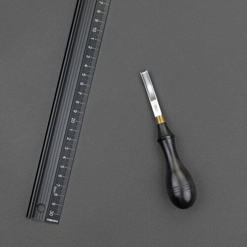 BESTNULE Professional Edge Beveler Skiving, Leathercraft Tool, French Style Leather Wide Mouth Skiving Tool （6.0mm)