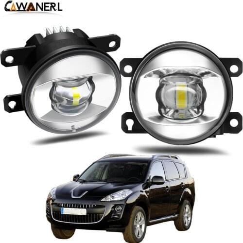 Fog Light Assembly For Peugeot 4007 GP_ 2007-2013 Car Right + Left LED Lens Fog Lamp Daytime Running Light 30W 8000LM 12V