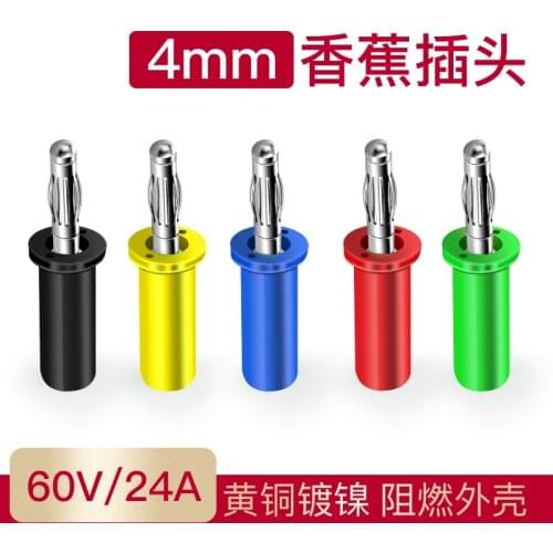 Speaker Wire Pure Copper Banana Plug 4mm Banana Head Plug Socket Lantern Head Banana Plug Welding