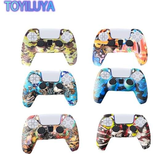 TOYILUYA Silicone Case Non-Slip Protective Cover Skin Is Suitable for Sony PlayStation Dualshock 5 PS5