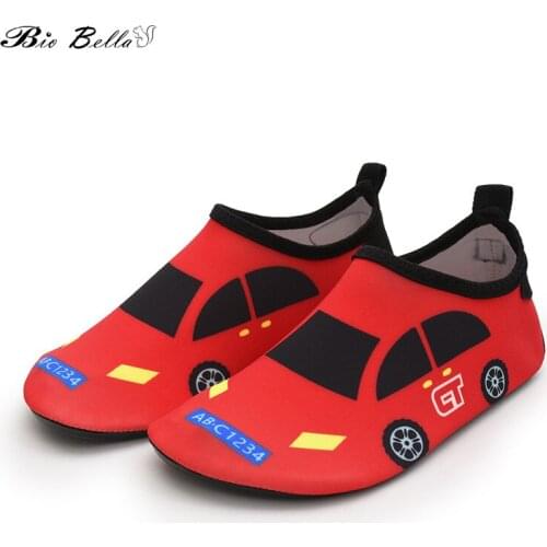 Unisex Barefoot Skin Shoes Boys Girls Water Wading Shoes Surf Children Ultra-light Beach Shoe Baby Car Printed Soft Slip Shoes