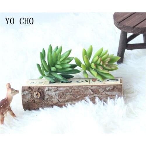 YO CHO 1PC Cheap Artificial Mini Snow Lotus Succulent Plants For Home Garden Bar Party Decoration DIY Best Indoor Succulents
