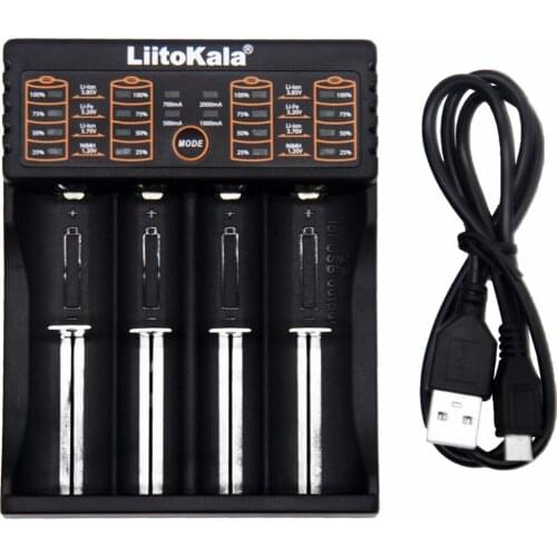 Liitokala 4 Slot Lii-402 Lithium Battery Charger for 18650 26650 16340 14500