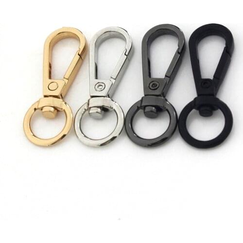 1pcs Metal Swivel O-ring Eye Snap Hook Trigger Clasps Clips for DIY Leather Craft Bag Strap Belt Webbing Keychain 42mm