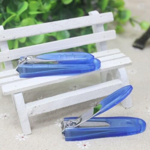 1PC Plastic Toes Nail Clippers Cutter With Clip Catcher Carbon Steel Nail Art Scissor Tips Trimmer Manicure Cuticle Care Tools