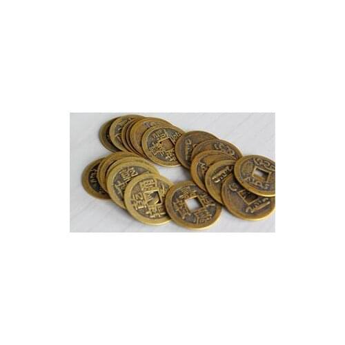 10Pcs 23mm Chinese Feng Shui Lucky Ching/Ancient Coins Set Educational Ten Emperors Antique Fortune Money