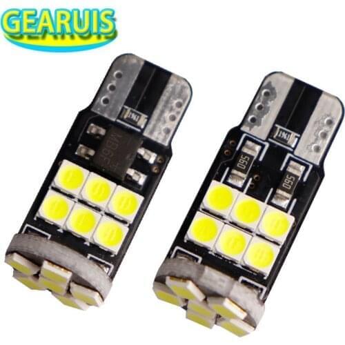 10pcs T10 Non polar 1W chips 18 SMD 3030 LED 90MA 168 194 501 W5W Car Auto Side marker Parking bulb Licence Plate Lights 12V