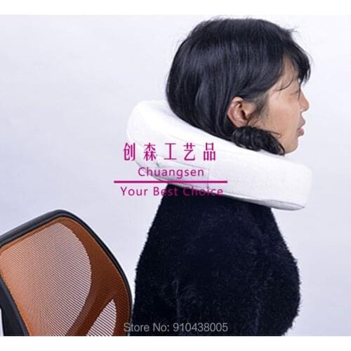 100% pure memory foam neck head support pillow for patients,comfortable u-shape neck cushion,medical elderly pad